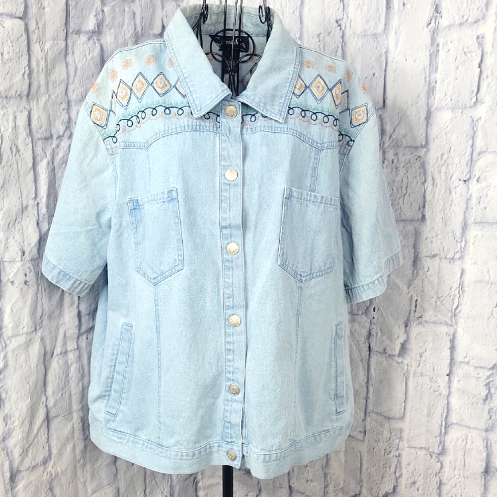 Denim&Co Blue Jean Jacket Classic‎ Style